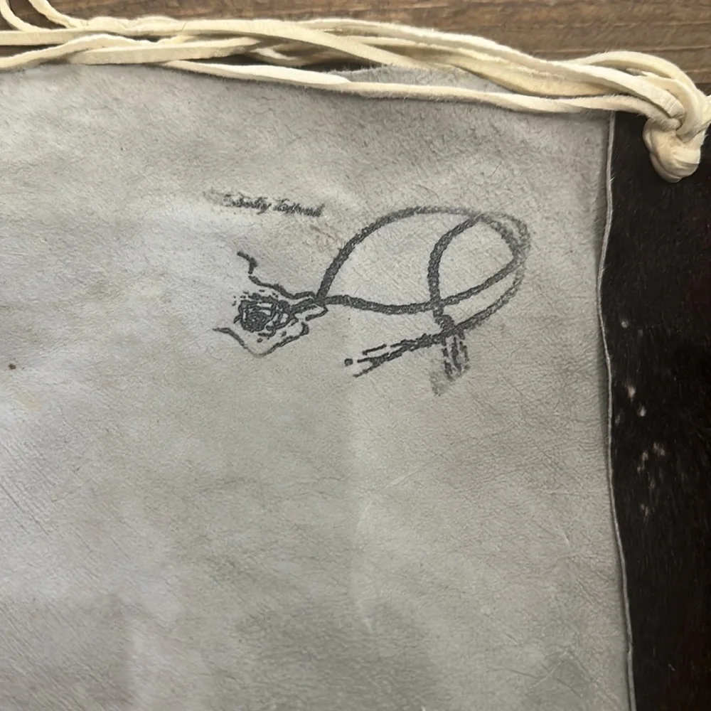 Shelly Litvak Rare cowhide shoulder bag original silver and turquoise detail - Picture 5 of 10